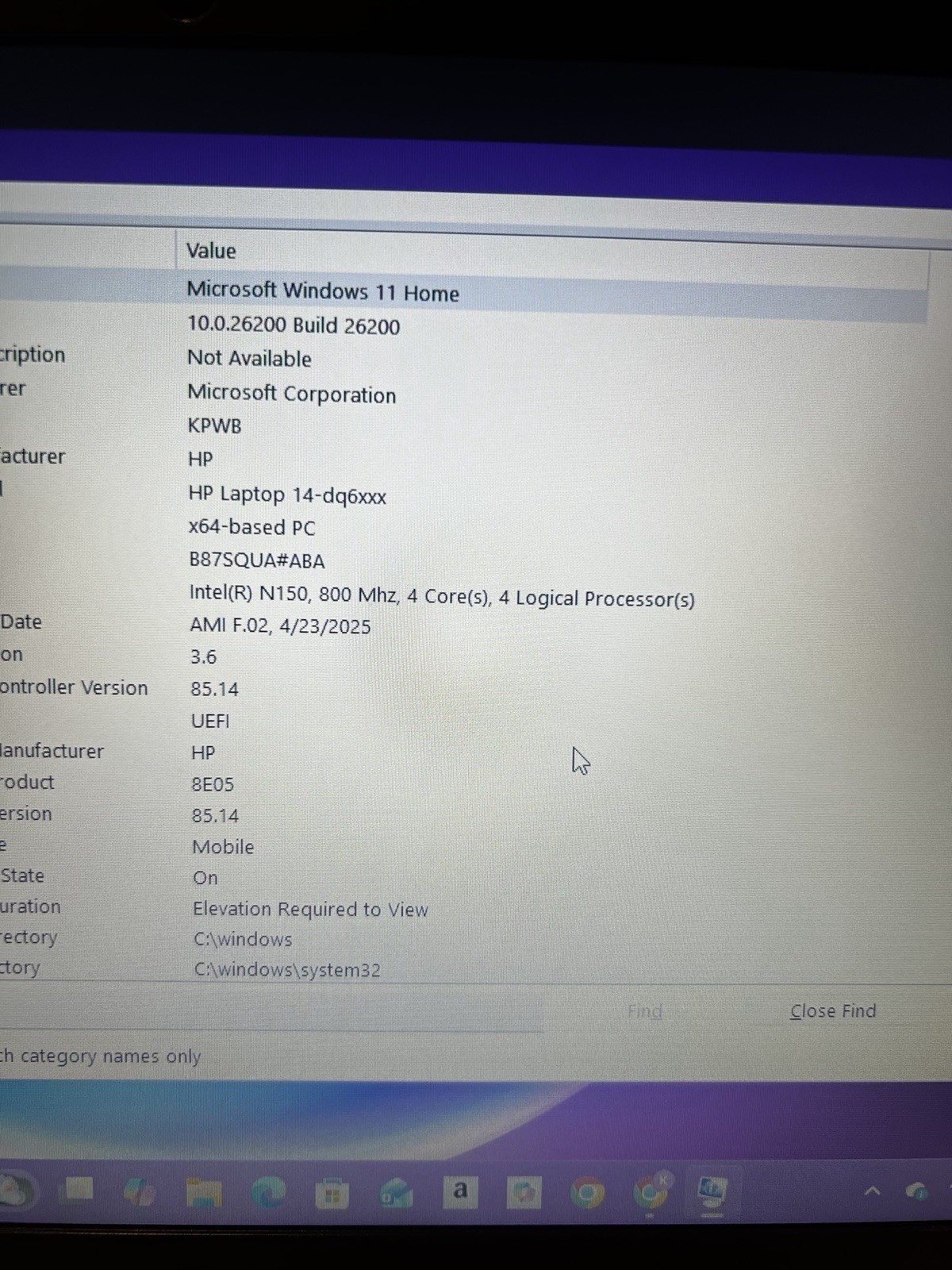 HP Laptop 14-dq6xxx 14in Intel N150 16GB 128GB Windows 11 Home Lavender