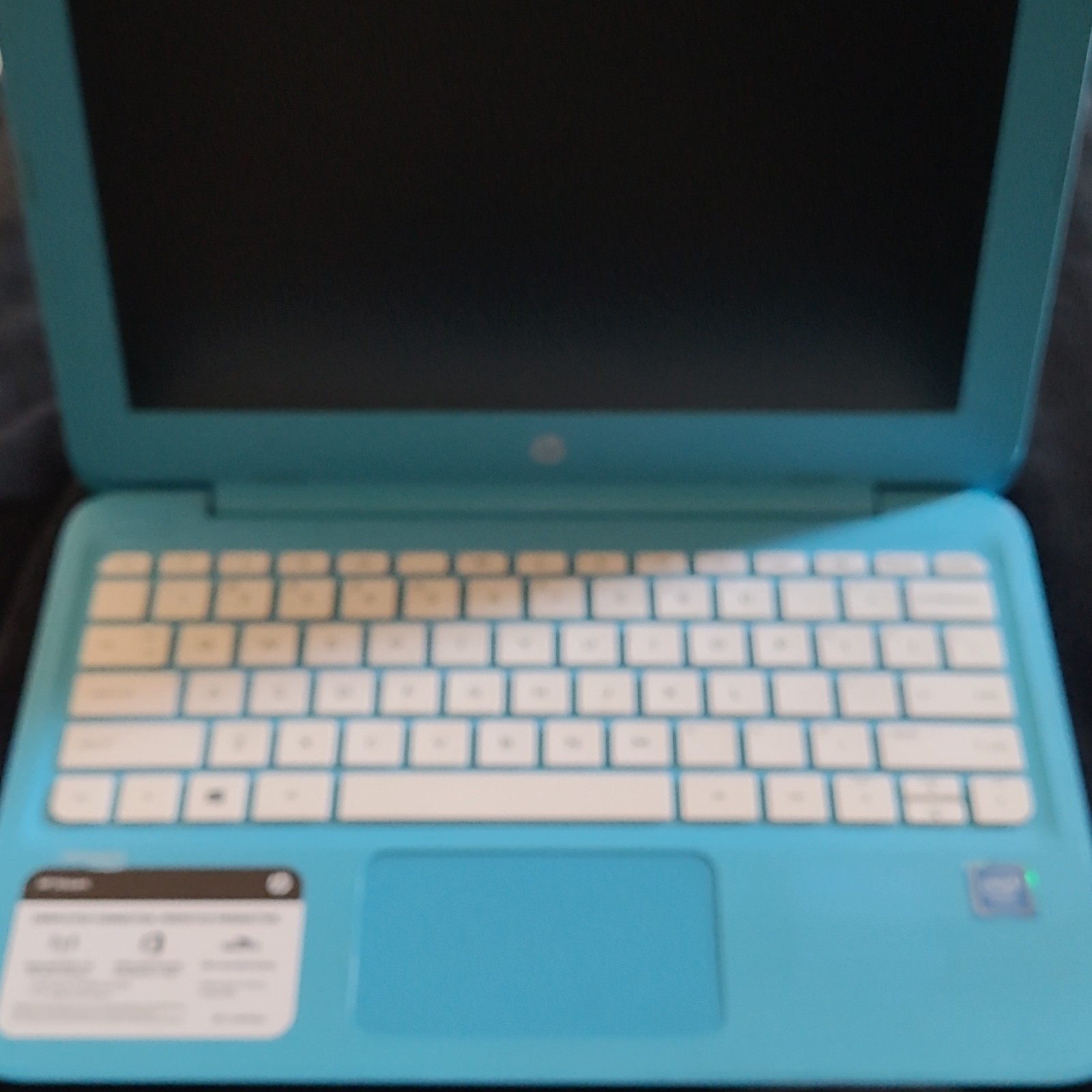 HP Blue Notebook Laptop Portable Computer Sleek Design Lightweight Stylish Blue