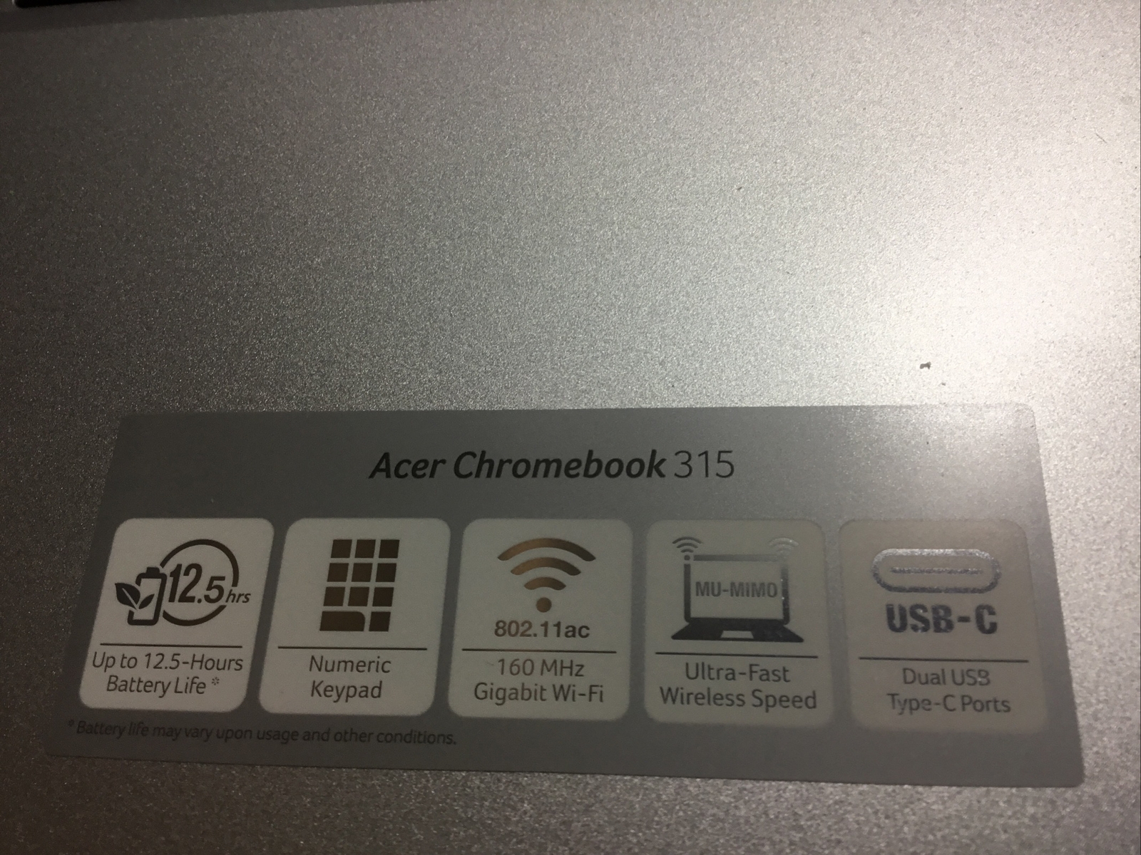 Acer Chromebook 315 15.6″ (32GB, Celeron N 1.1GHz, 4GB) CB315-3H-C2C3