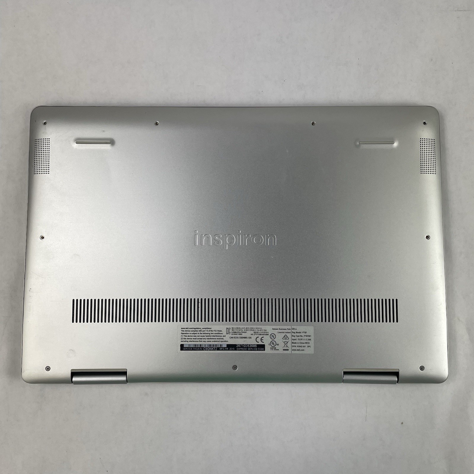 Dell Inspiron 7586 15.6″ i5-8265U 1.60 GHz 8 GB RAM No SSD/OS/AC/Batt