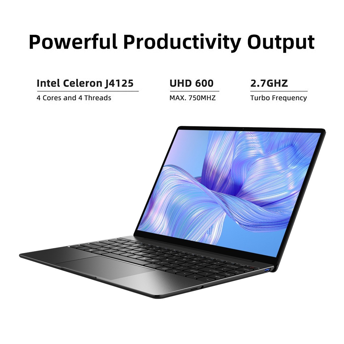 CHUWI GemiBook 13″ 2K Laptop J4115 Quad-Core, 12GB RAM, 256GB SSD, Win 10