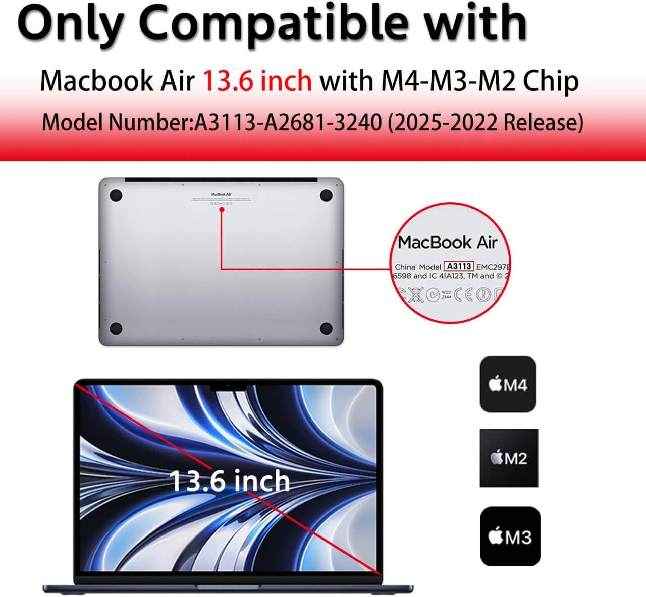 Matte Screen Protector for MacBook Air 13.6″ (2022-2026) – Anti Blue Light