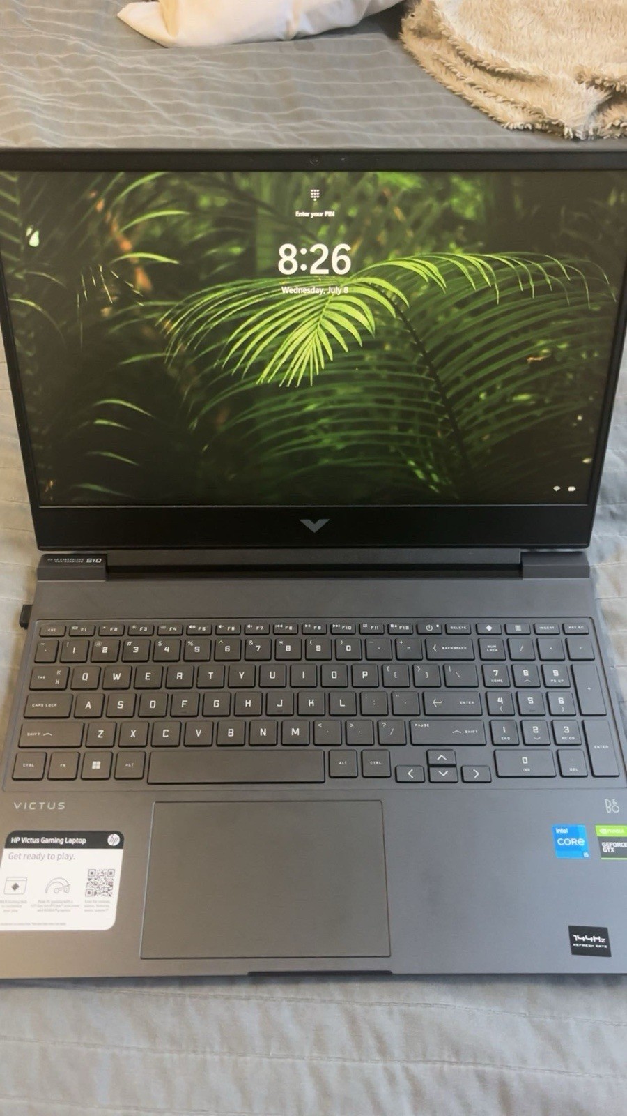 HP Victus Gaming Laptop Intel Core i5 GeForce GTX 144Hz 15.6in Windows Gray