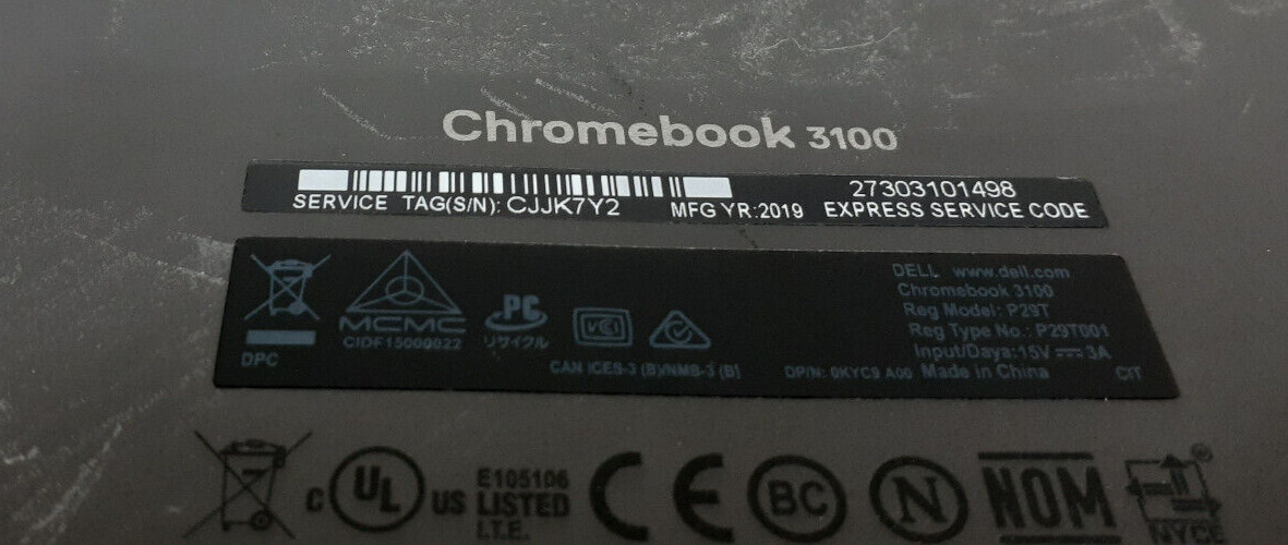 Dell Chromebook 3100 11.6″ Celeron N4000 1.1GHz, 4GB RAM, 16GB eMMC, P29T001