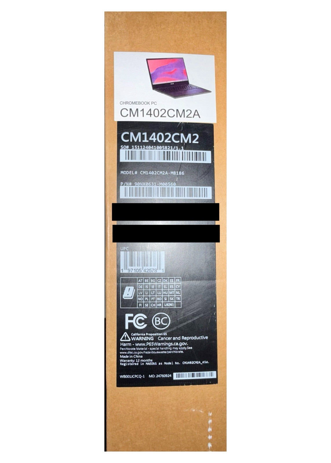 ASUS CM1402CM2A-M8186 14″ FHD Chromebook | MediaTek 520 | 4GB | 64GB eMMC | NEW