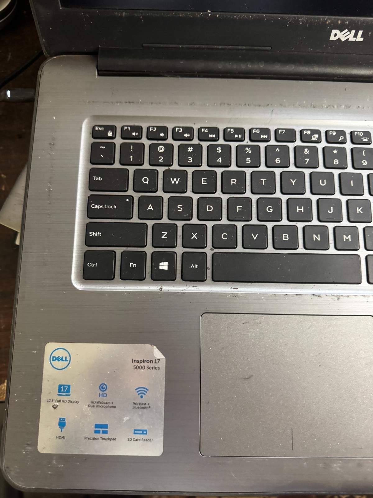 Dell Inspiron 17 5000 Series Core i5 7th Gen Laptop for Parts/Repair #6221
