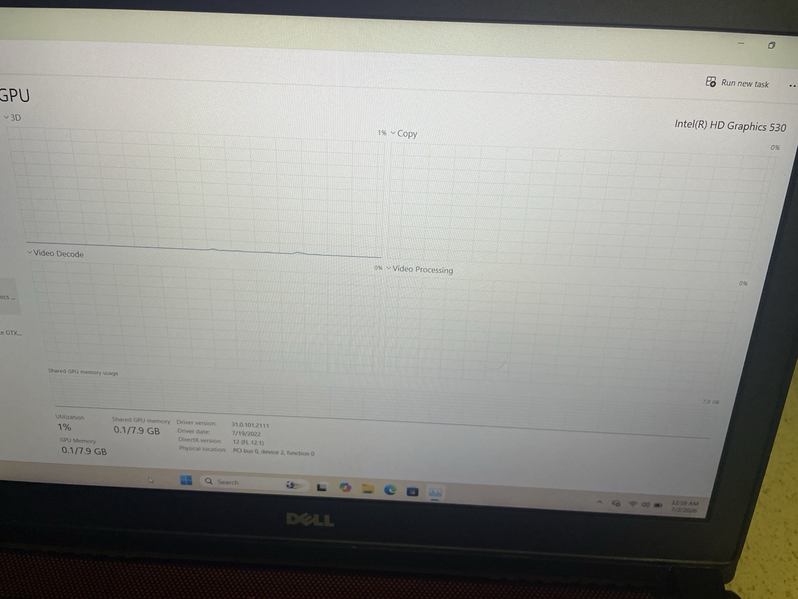 Dell Inspiron 7559 Gaming Laptop 16GB RAM, 128GB SSD, GTX 960M(4GB)WIN 11 HOME.