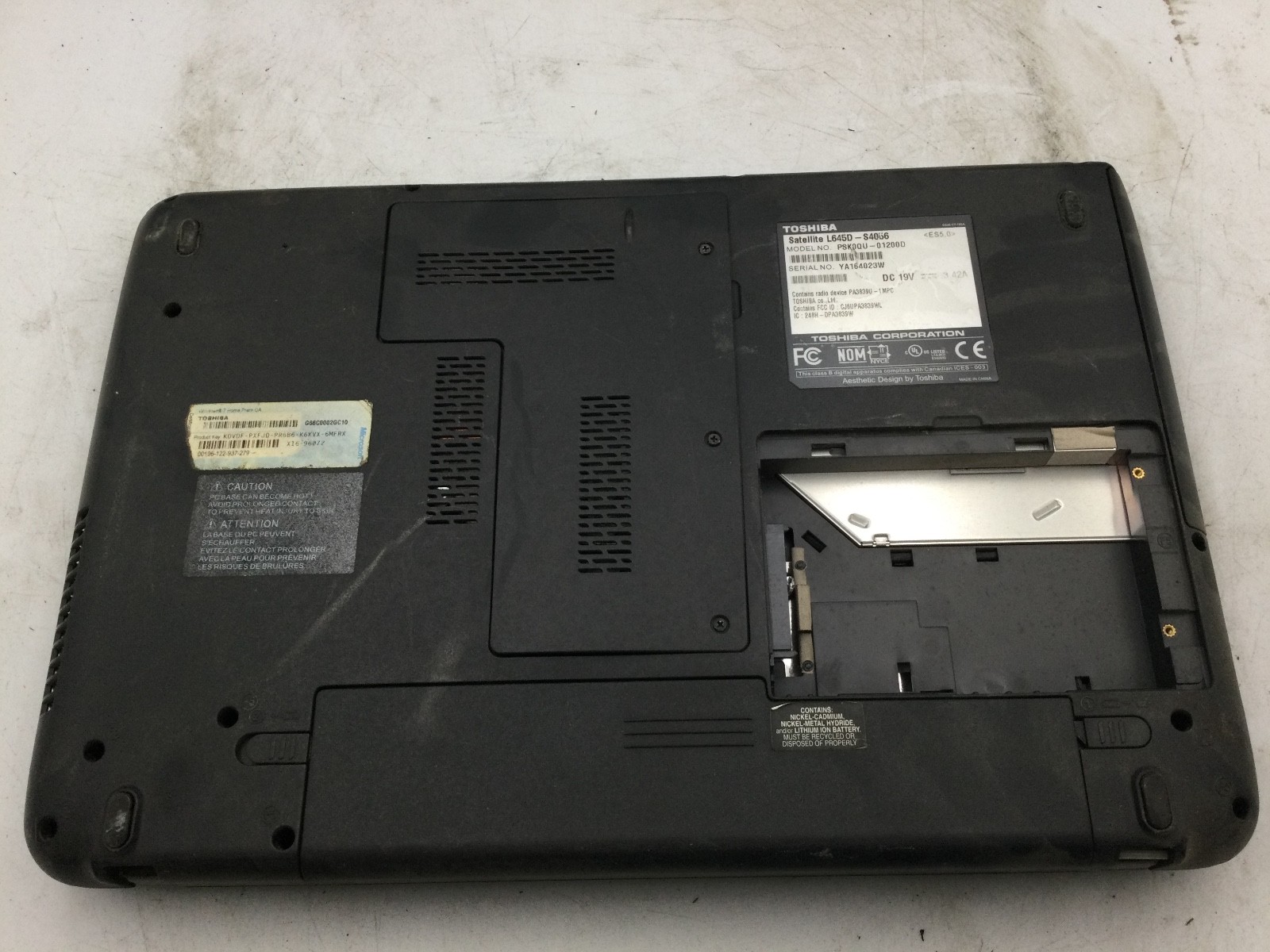 TOSHIBA SATELLITE L645D S4056 – FOR PARTS – AMD TURION II – 4GB RAM – READ – BB