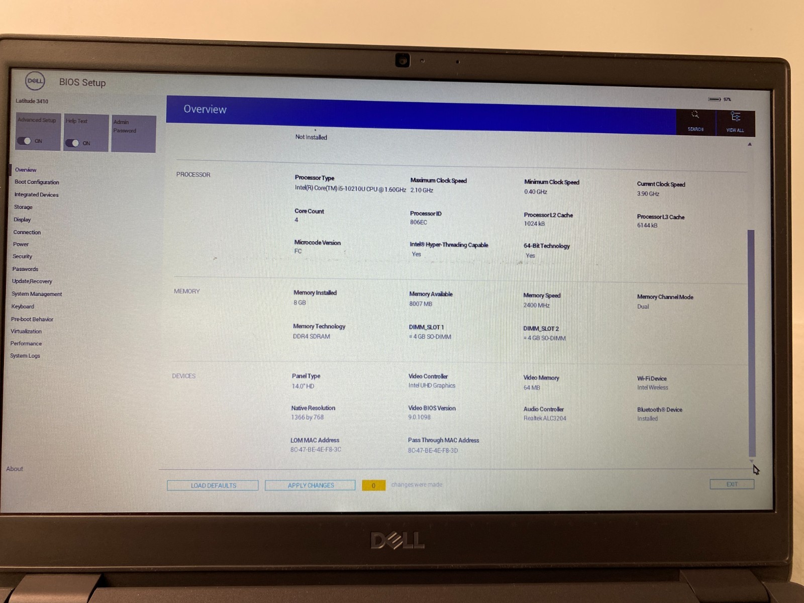Dell Latitude 3410 14″ i5-10210U 8GB DDR4 256GB SSD Win11Pro – Scratched