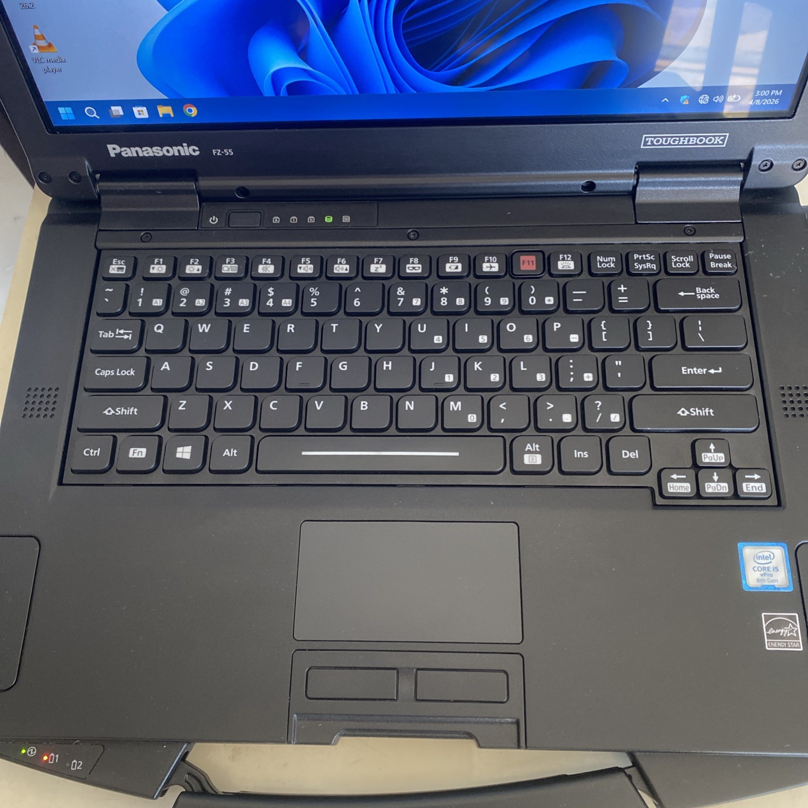 Panasonic FZ 55 Toughbook i5-8365U 1.6GHz 4C 8GB 512GB 11P TS Passed Tests Clean
