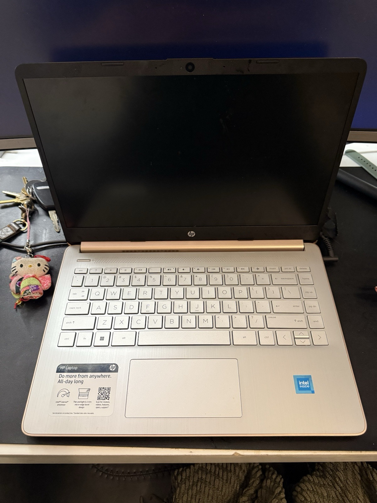 HP 14-cf2112wm 14″ (64GB eMMC, Intel Celeron N4120, 1.10GHz, 4GB RAM) Laptop…