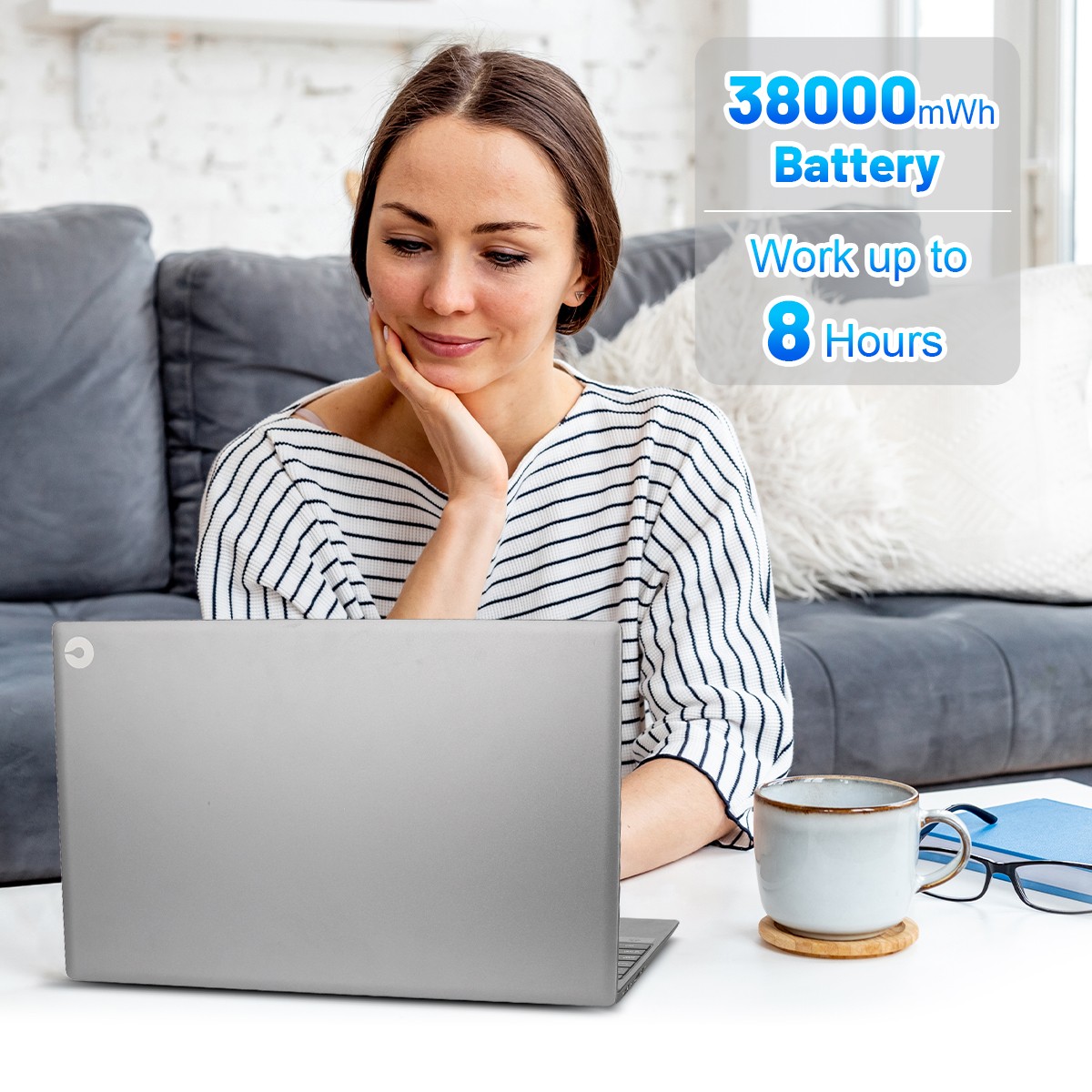 15.6 inch Laptop 16GB+512GB Windows 11 Computers 2.4G/5G WiFi Bluetooth Type-C