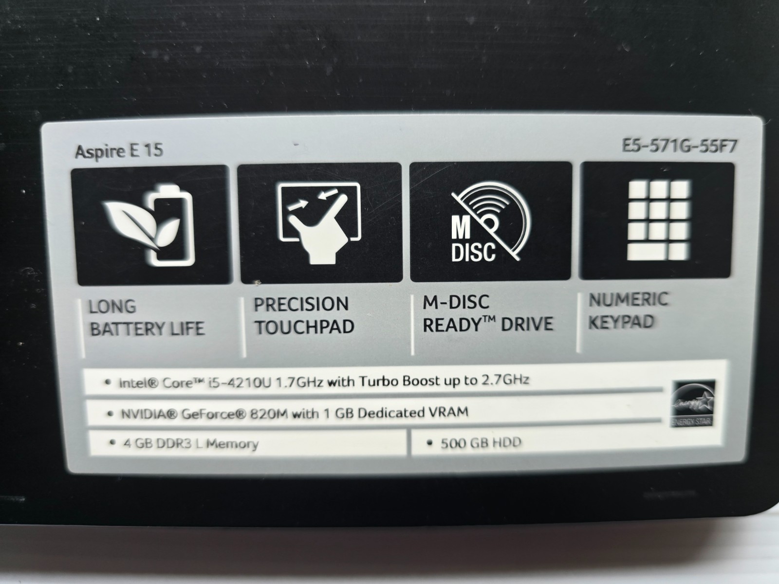 Acer Aspire E 15 – E5-571G-55F7 Laptop