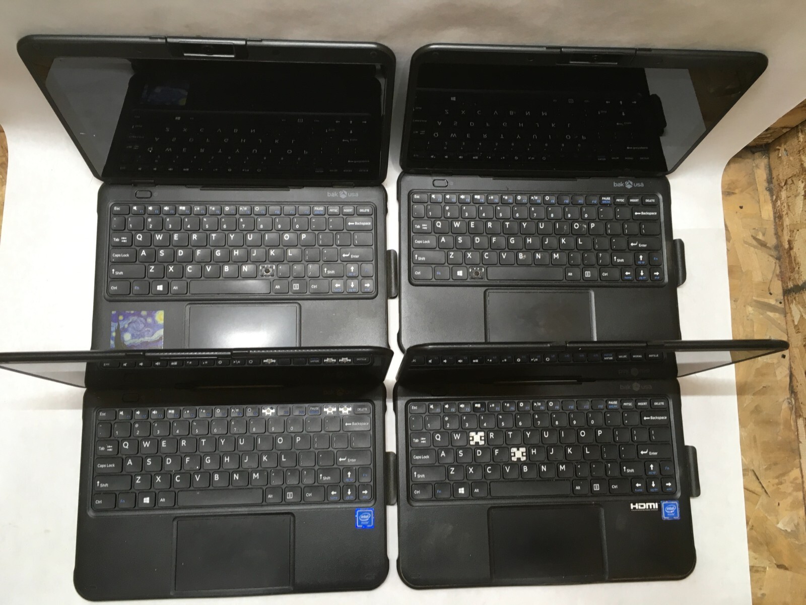 Bak USA Atlas Lot of 9 Bad Keyboards 128 GB Storage 4 GB Ram Windows 11- FT