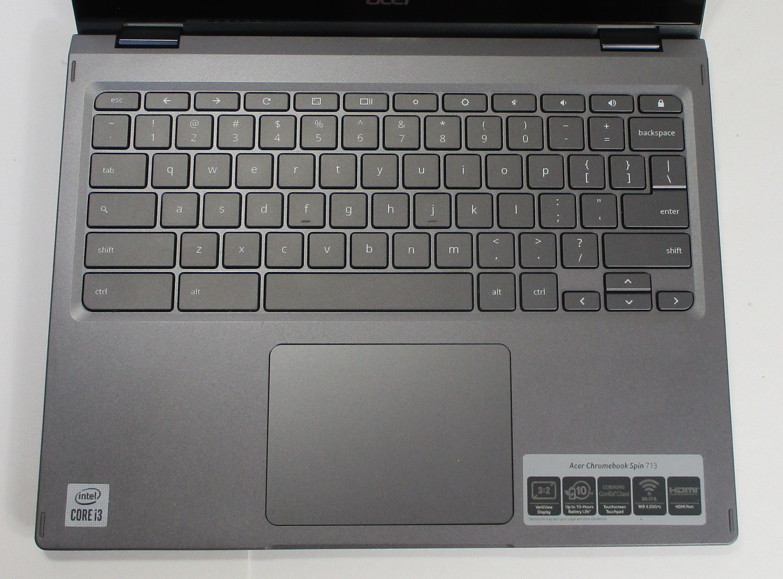 Acer Chromebook Spin 713 CP713-2W Intel i3-10th Gen CPU, 64GB SSD, 4GB Ram, PS