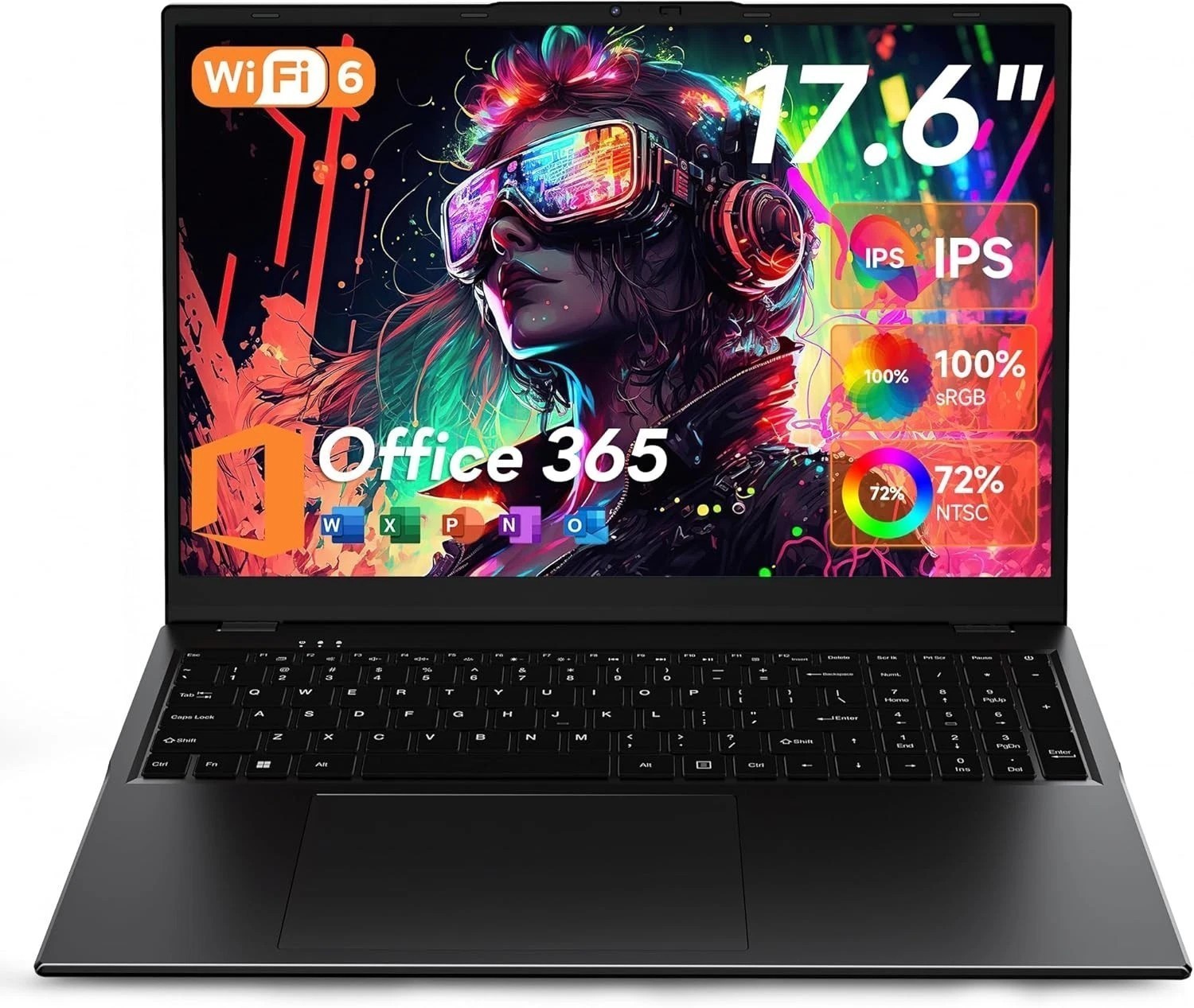 Jumper 17,6 inch Laptop 16 GB RAM 640 GB N95 Intel Celeron 3,4GHz Win 11 WiFi 6