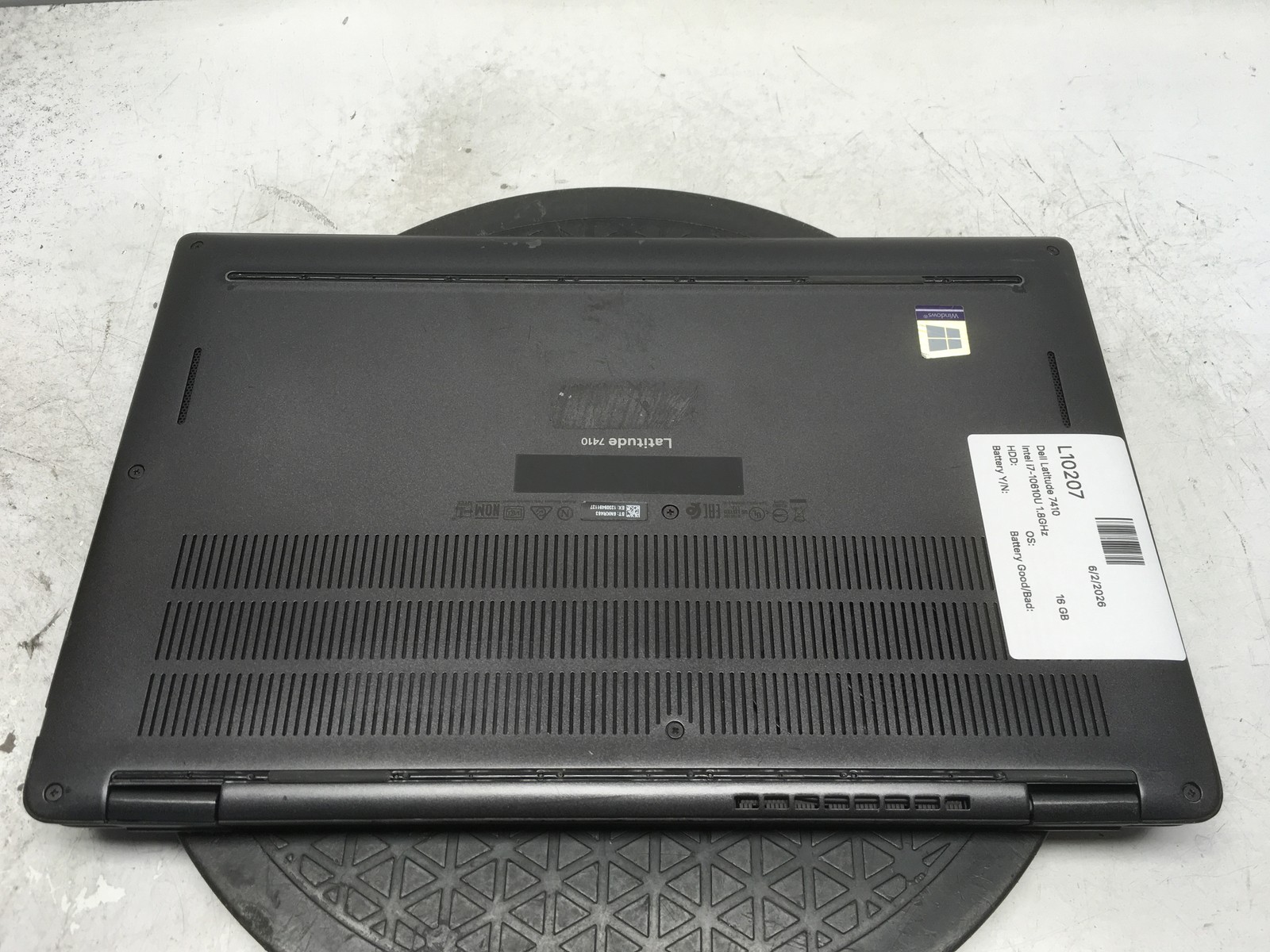 Dell Latitude 7410 Intel i7-10610U 1.8GHz 16 GB NO HDD No Batt
