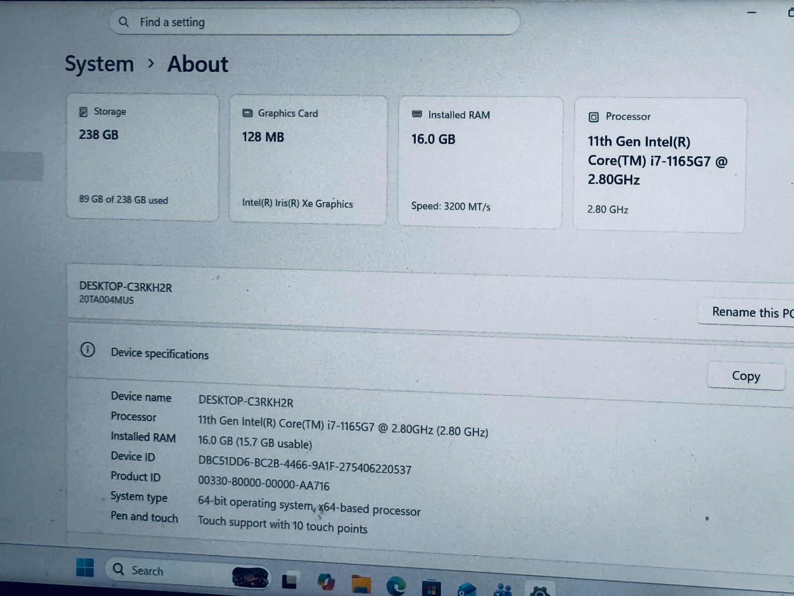 Lenovo ThinkPad E14 Touch Laptop-11th Gen. Intel i7 1165G7-16GB RAM-256GB WIN 11