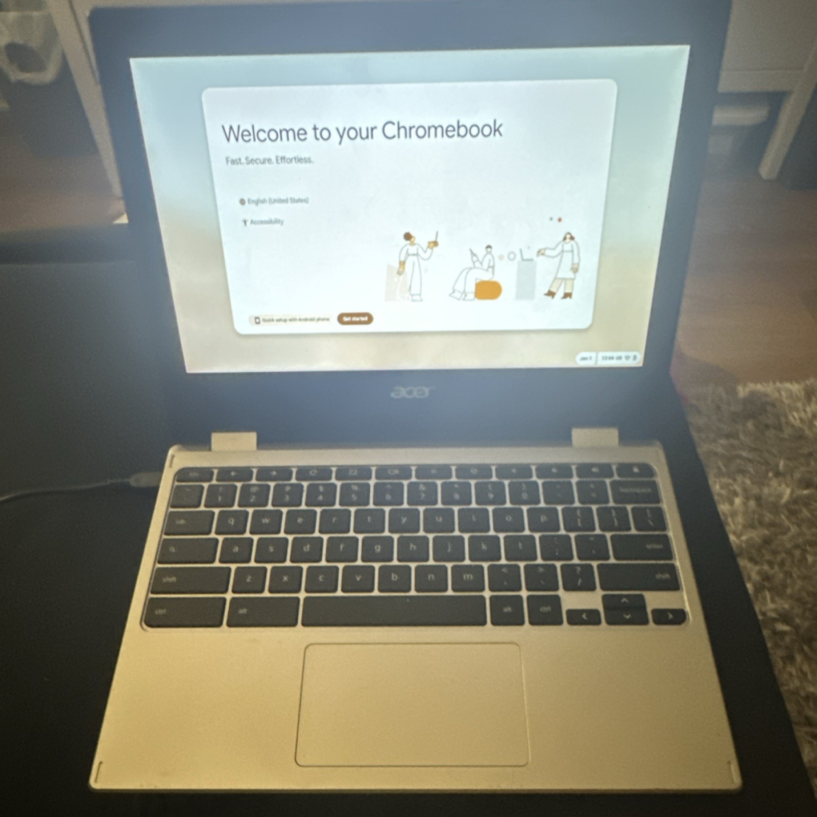 Acer Chromebook 11.6″ Silver Laptop Chrome OS Wi-Fi Webcam Bluetooth HDMI