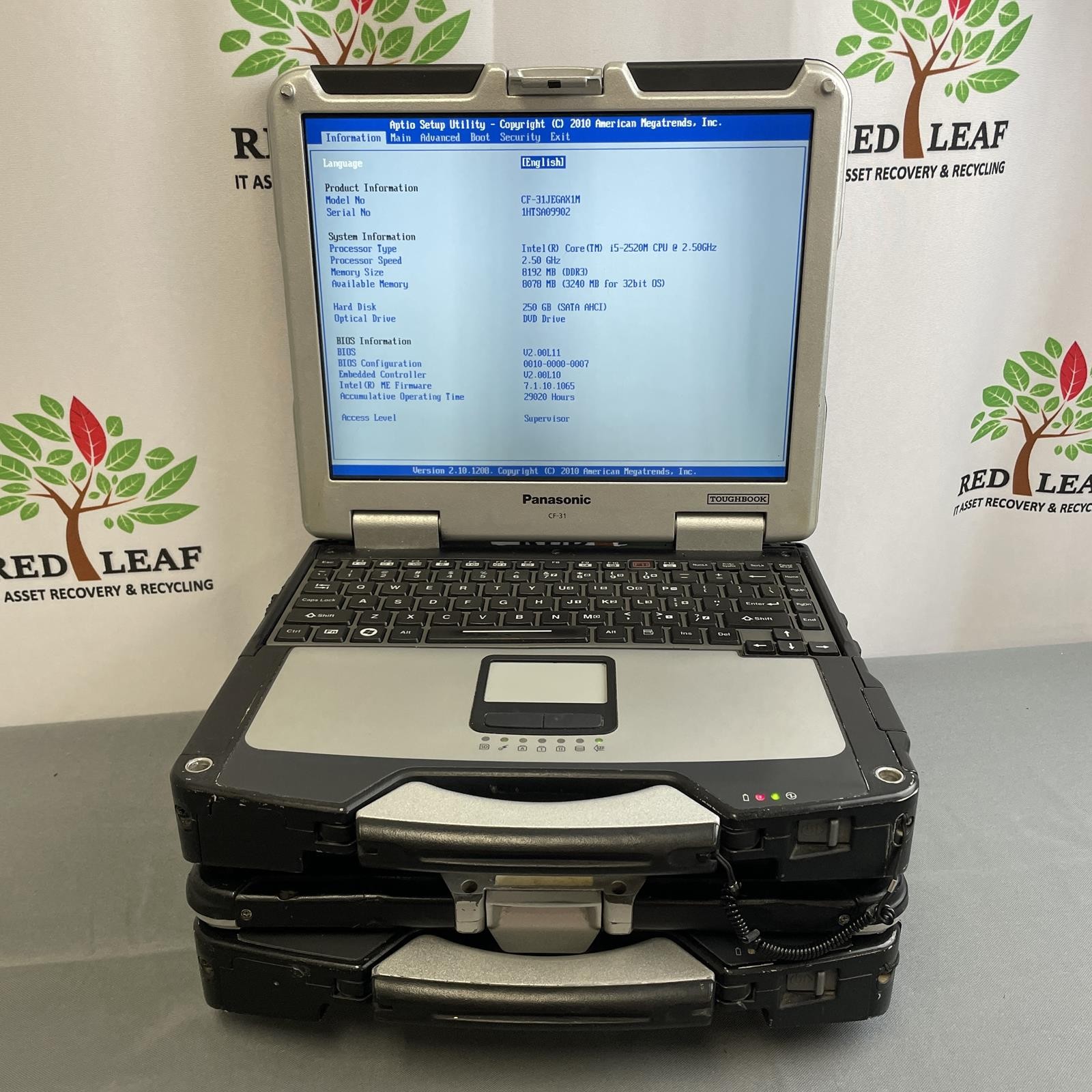 Lot of 2 | PANASONIC Toughbook CF-31 Touch, i5 2nd Gen, 8GB, 250GB SSD | (READ)