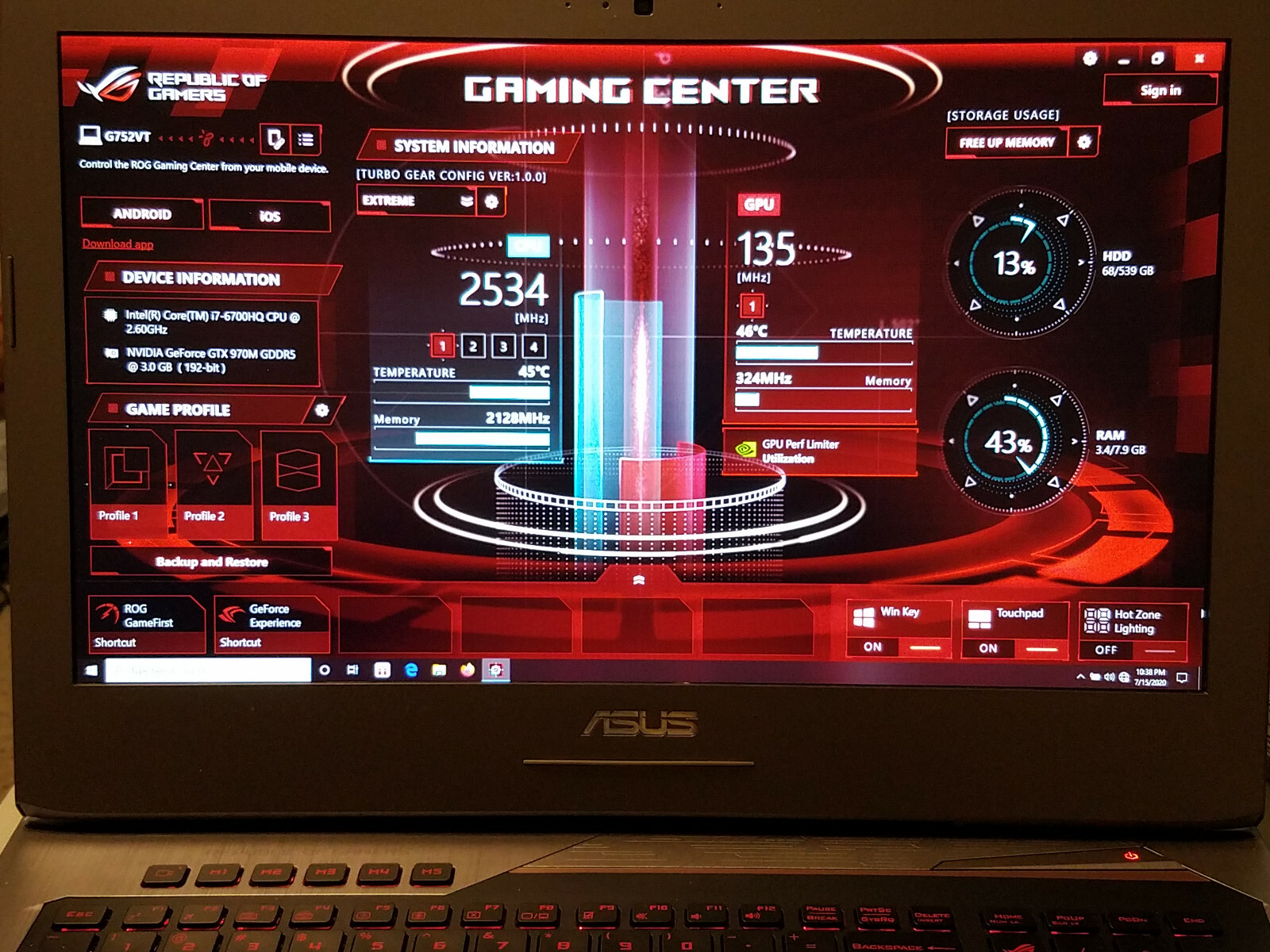 ASUS ROG G752VT-TH71(WX) 17.3″ IPS Intel Core i7 6th Gen 6700HQ — Please Read!