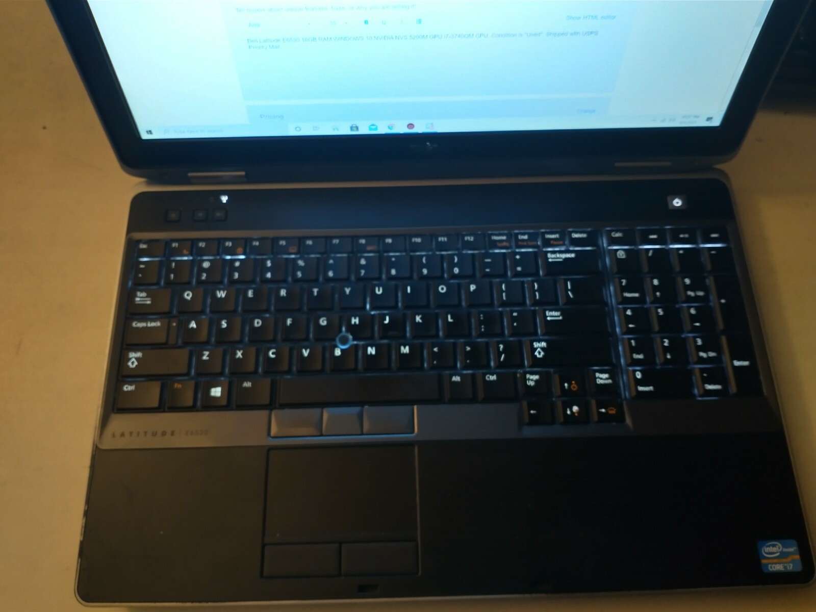 Dell Gaming laptop Intel E6530 i7-3740QM 16G RAM 500G HDD 15.6″ NVIDIA NVS 5200M