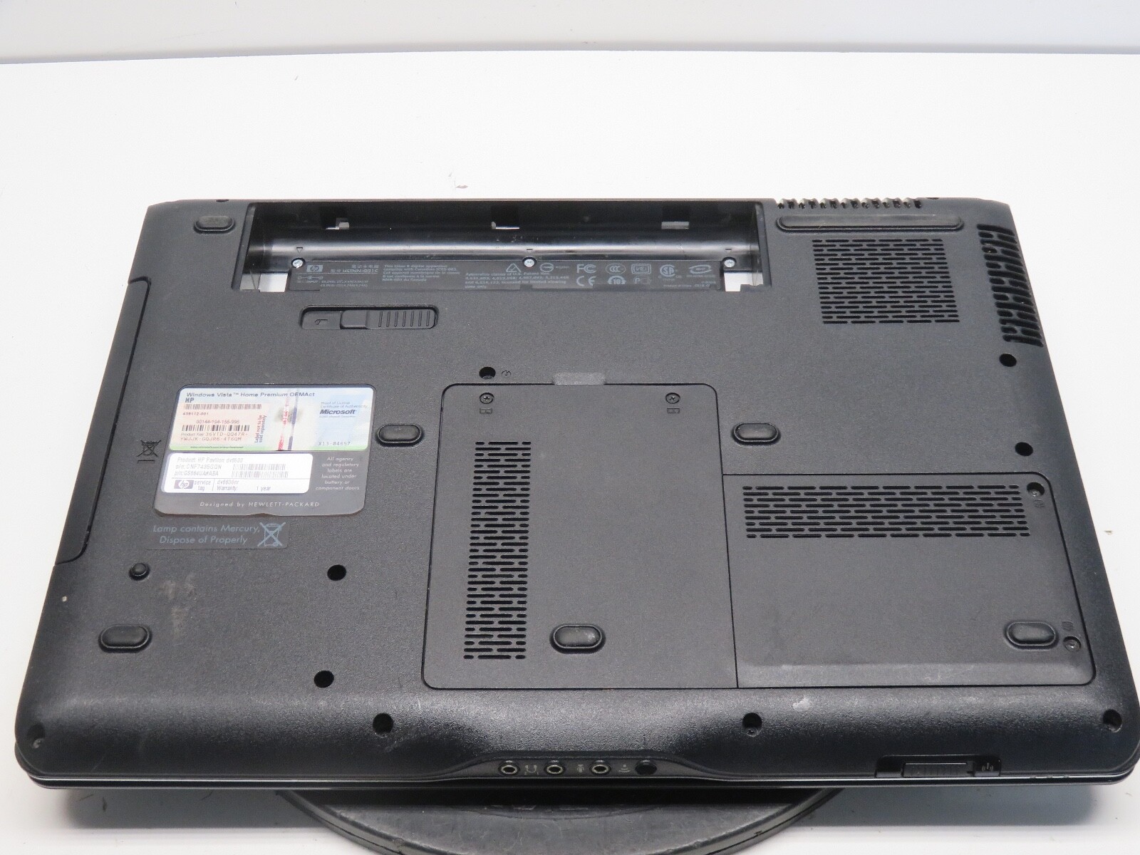 HP Pavilion dv6500 DV6636NR AMD Turion 64 X2 TL-50 1900MHz 2GB NO HDD No Batt