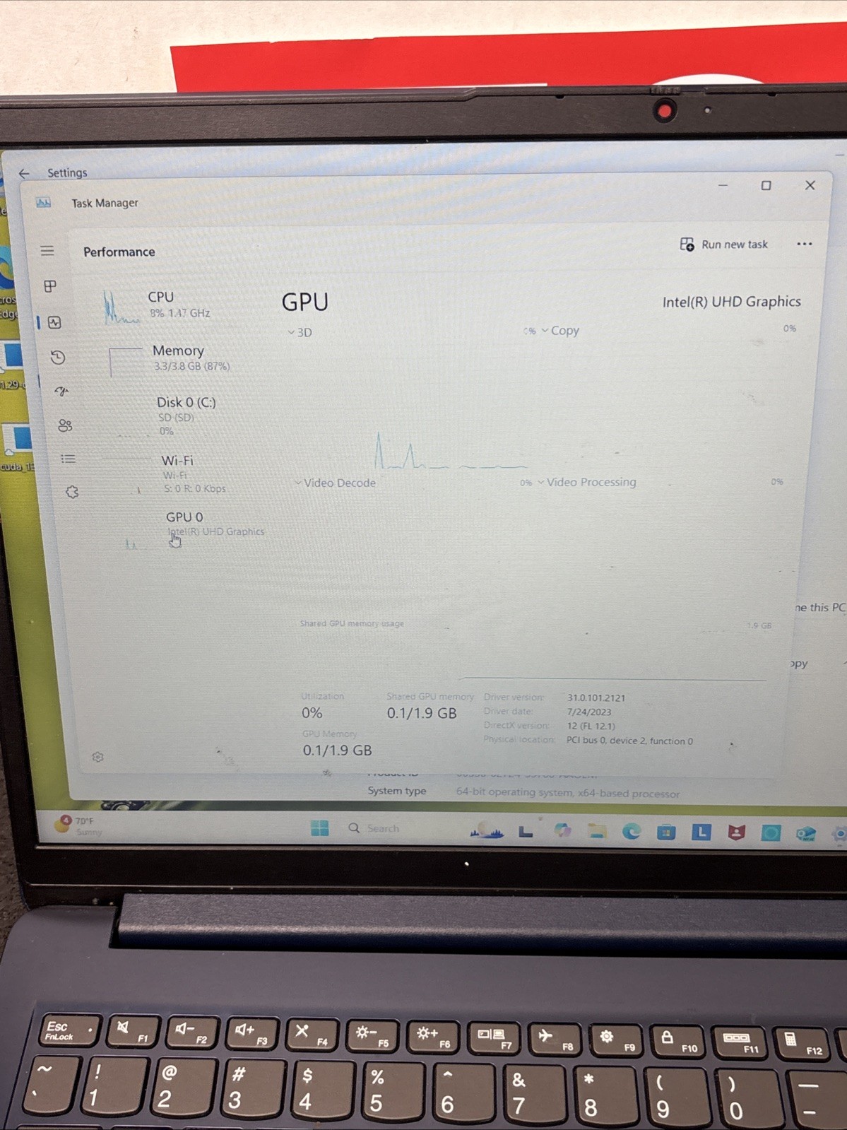 Lenovo IdeaPad 1 15.6″ FHD Intel Pentium Silver N6000 4GB 128GB eMMC W11H Laptop