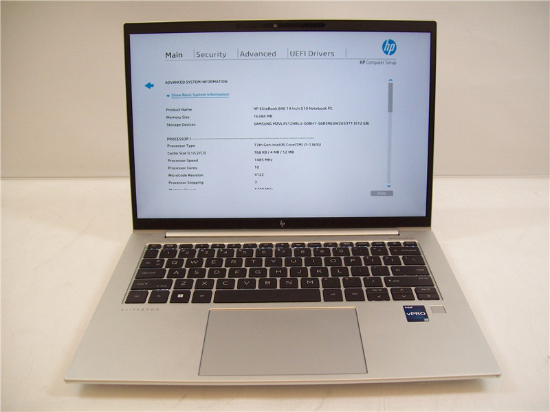 HP EliteBook 840 G10 Laptop i7-1365U 3.9GHz 16GB 512GB SSD Window 11 COA Grade C