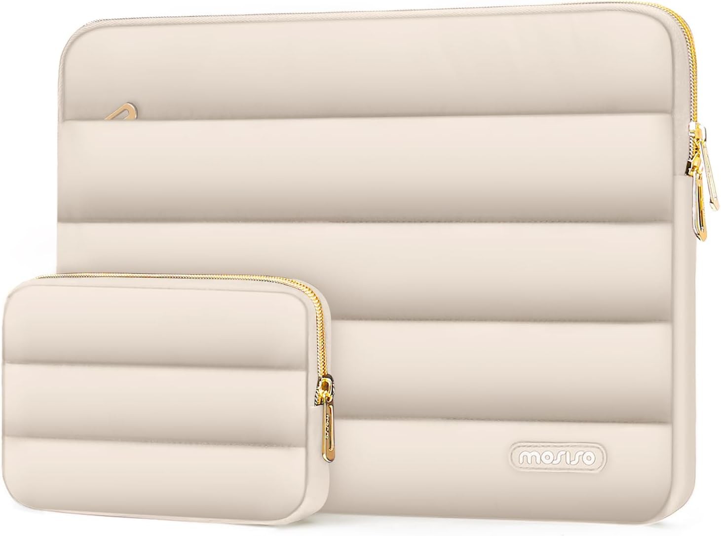Puffy Laptop Sleeve 13.3 inch Case for MacBook Air 13.6 M1 M2 M3 M4 M5, Sand Col