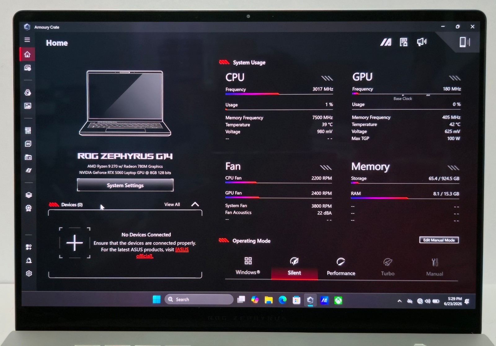ASUS ROG Zephyrus G14 3K 120Hz OLED (Ryzen 9 270, 16GB/1TB, RTX 5060) White