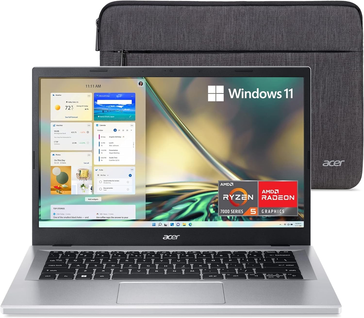 Acer Aspire 3 A314-23P-R3QA Slim Laptop 14.0″ Full HD IPS Display AMD Ryzen 5 75