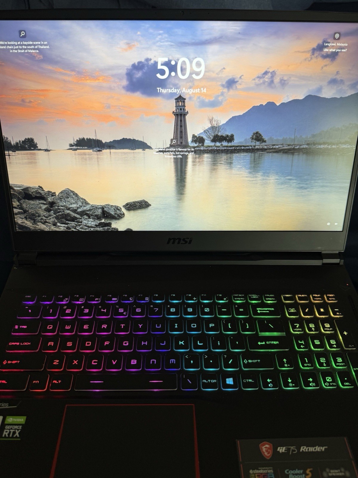 MSI GE 75 Raider 15.6″ (512GB SSD, Intel Core i7-10750H, 2.60GHz, 16GB RAM, 2070