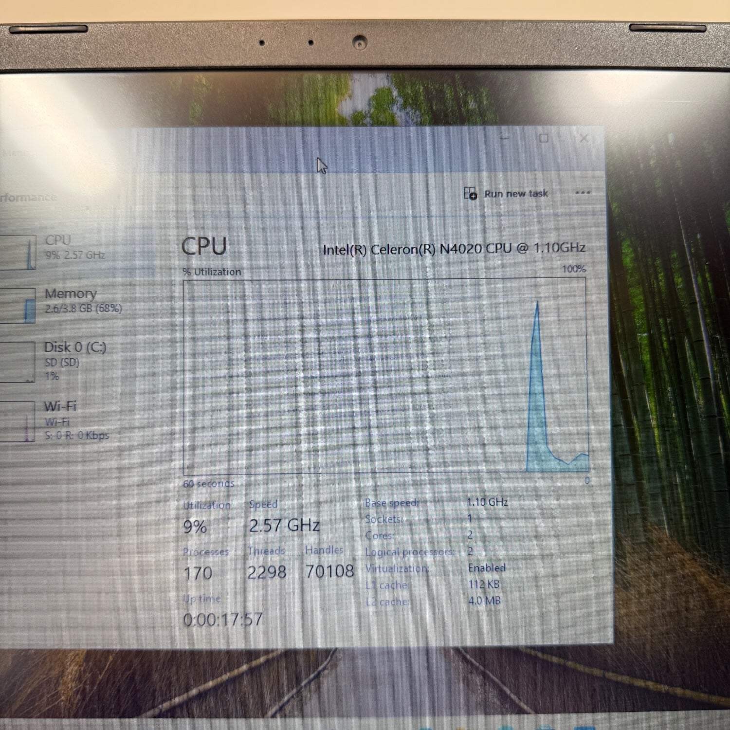 Broken Asus E14M NDXL 14″ Celeron N4020 1.1GHz 4GB RAM 64GB SSD Bad Battery