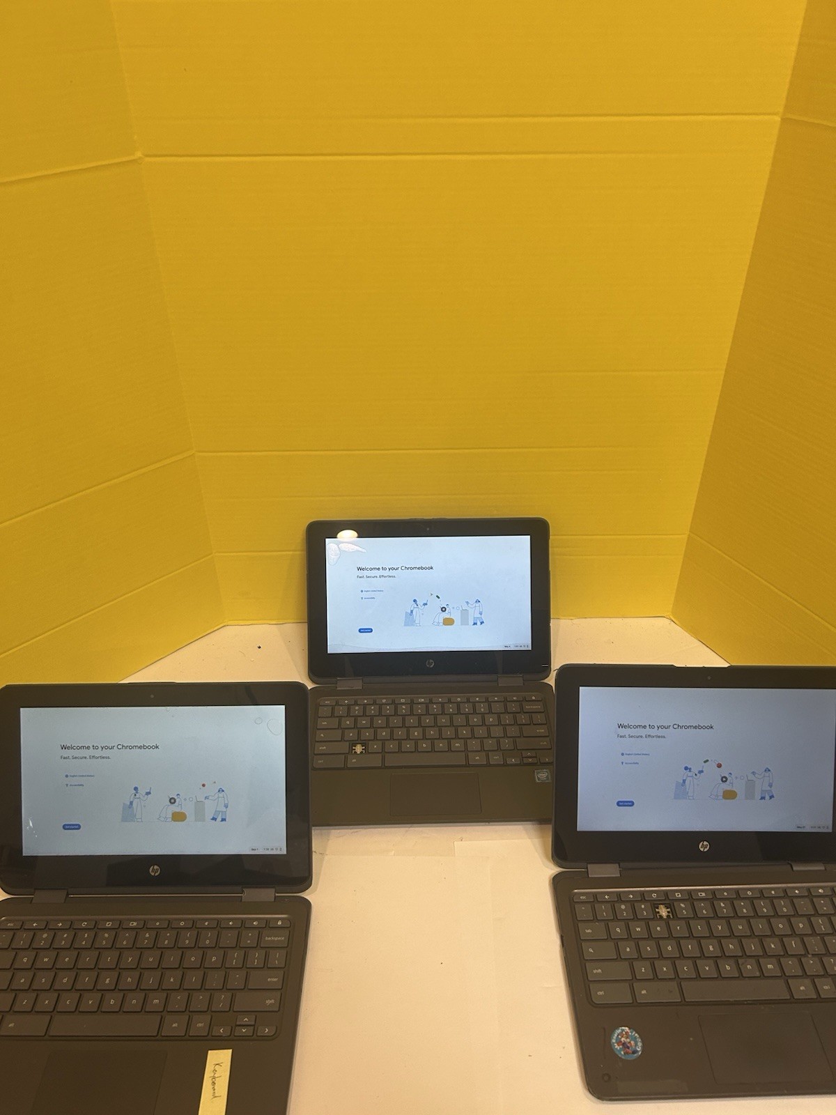Lot of 3 HP Chromebook x360 11 G1 EE 4GB 32GB For Parts Repair