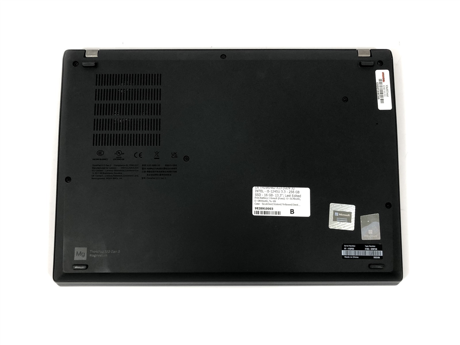 Lenovo ThinkPad X13 Gen 3 Laptop i5-1245U 1.6GHz 256GB SSD 16GB RAM – Win 11 Pro