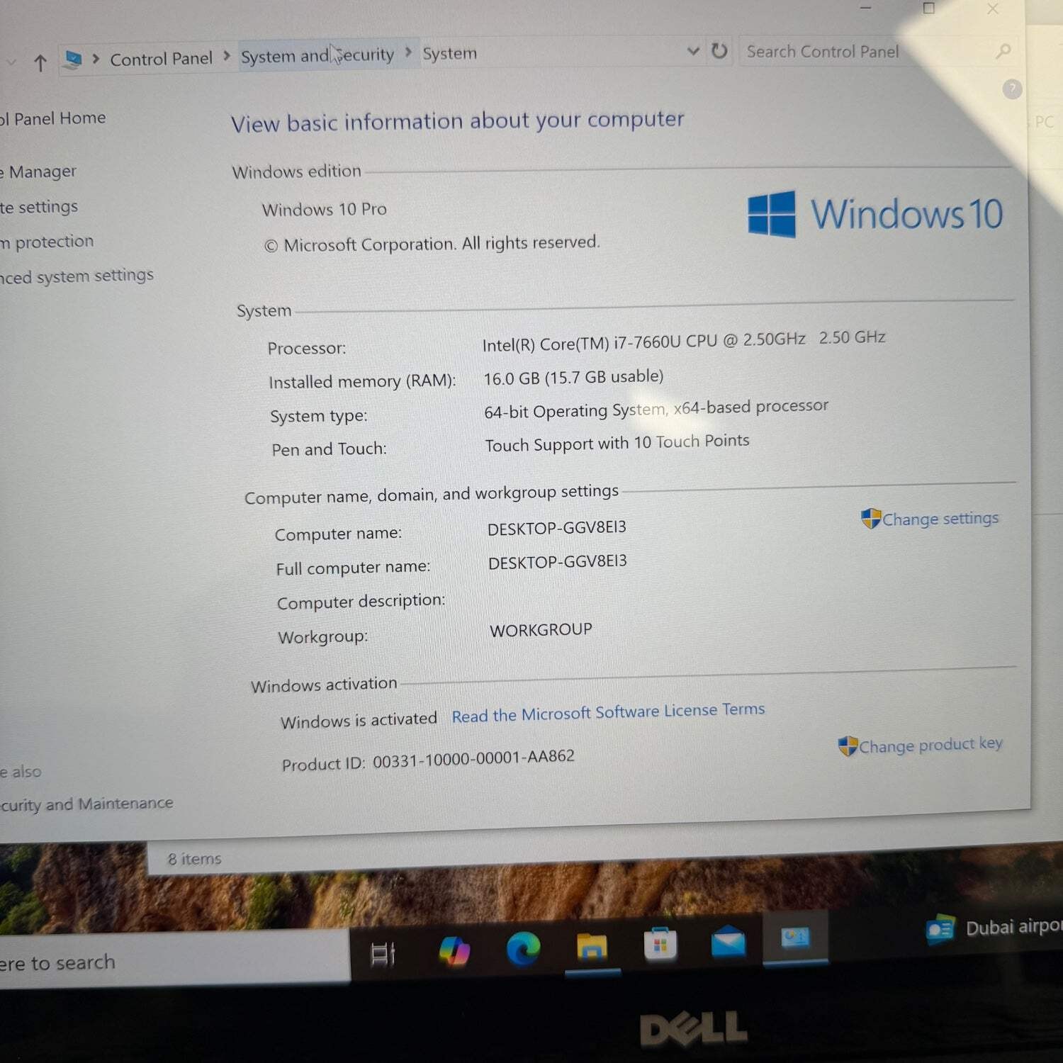 Dell XPS 9360 13.3″ i7-7660u 2.5GHz 16GB RAM 256GB SSD