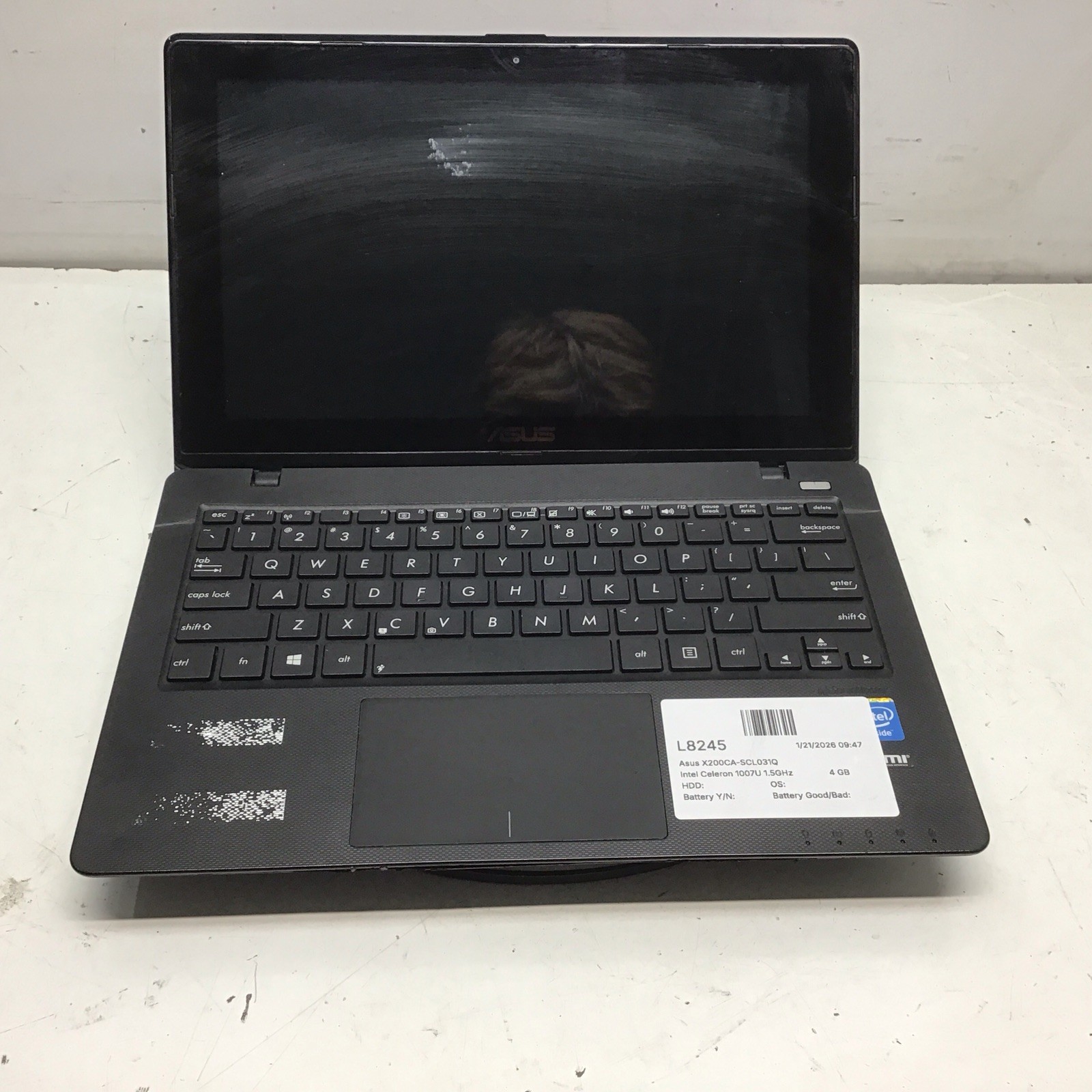 Asus X200CA-SCL031Q Intel Celeron 1007U 1.5GHz 4 GB NO HDD