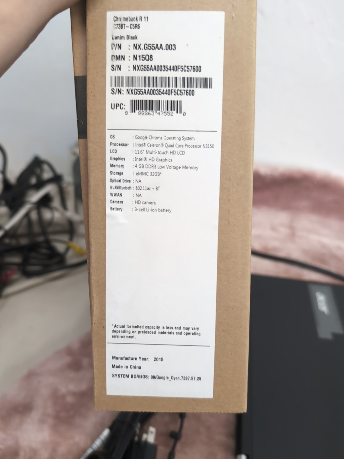 Acer Chromebook R 11 C738T-C5R6, N15Q8 11.6″ Touch-screen 4GG RAM 32GB