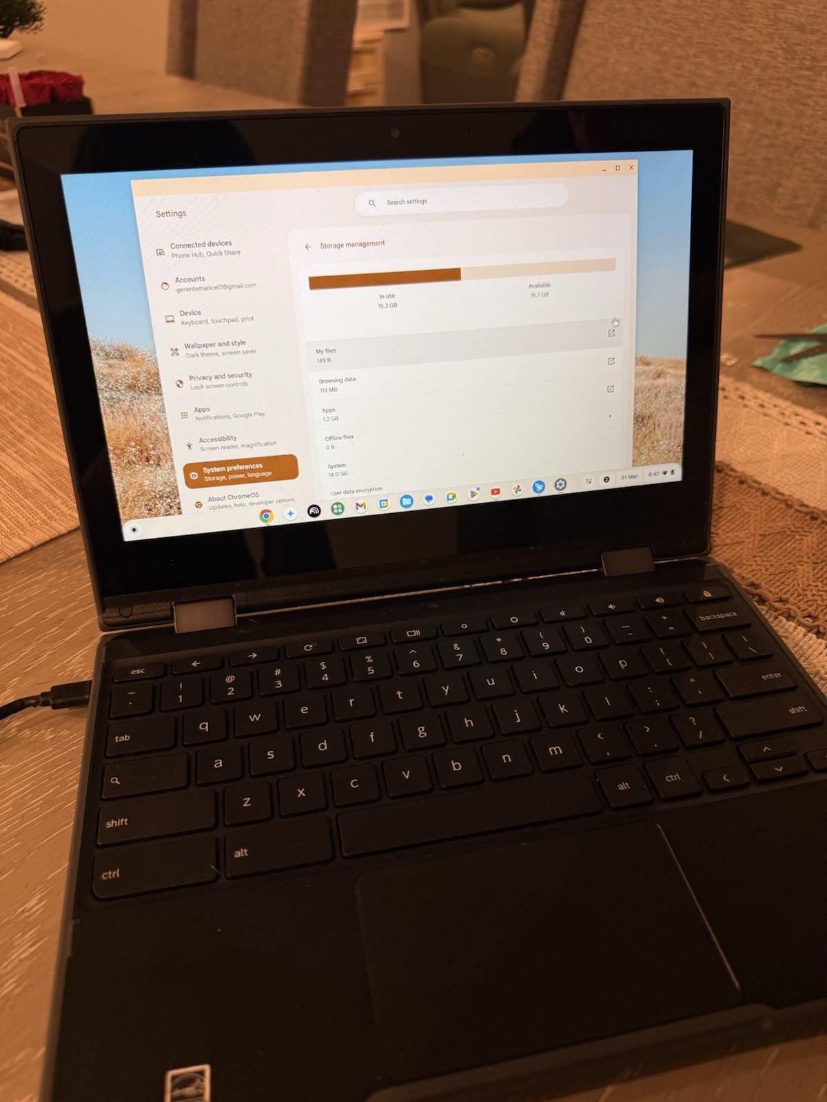 Lenovo Chromebook 300e 2nd Gen 2-in-1 11.6″ Touch 4GB 32GB X2 1.1GHz, Black