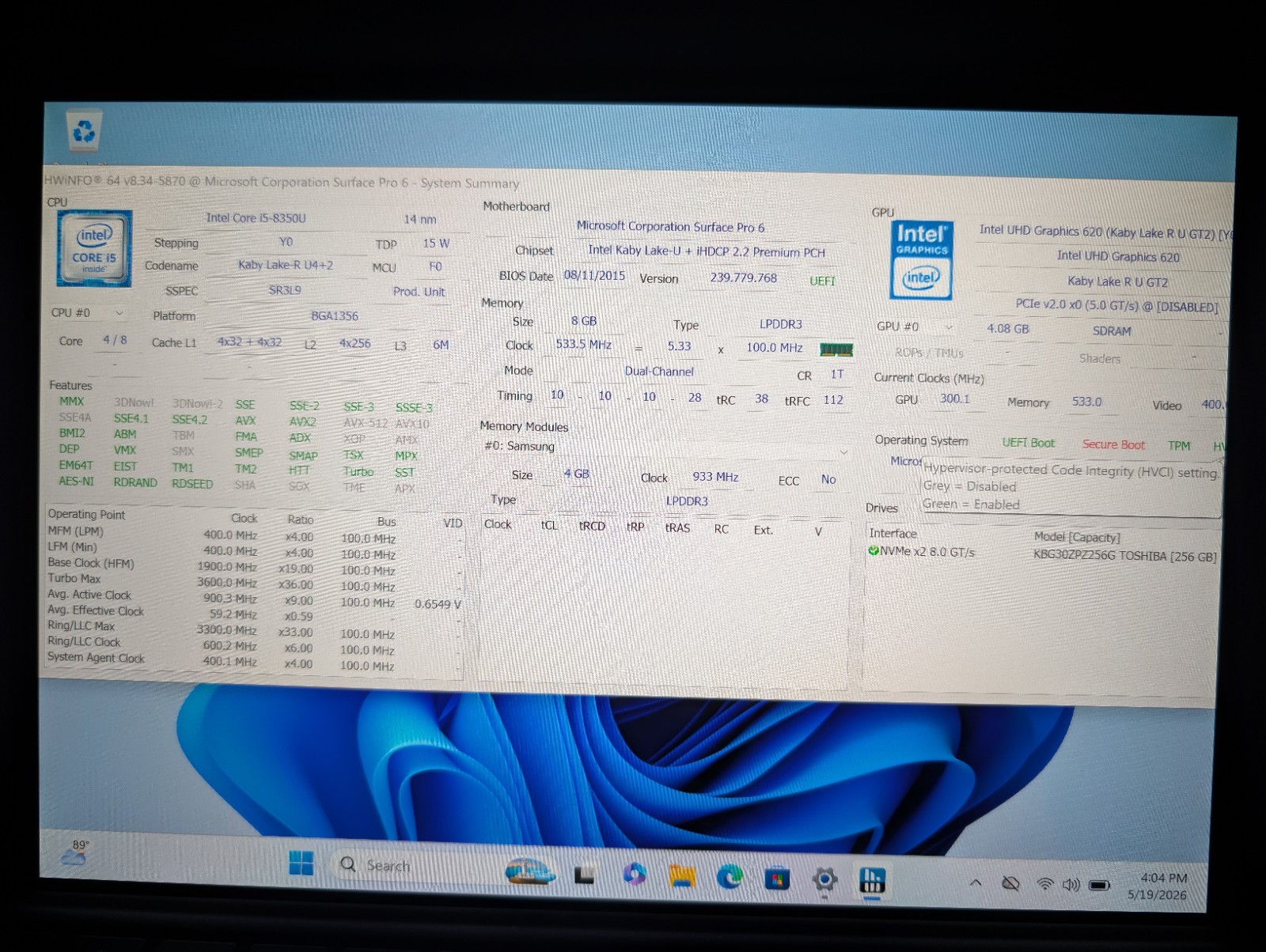 MICROSOFT SURFACE PRO 6 | 2-in-1 Touchscreen | i5-8350U 8GB RAM 256GB SSD | QHD