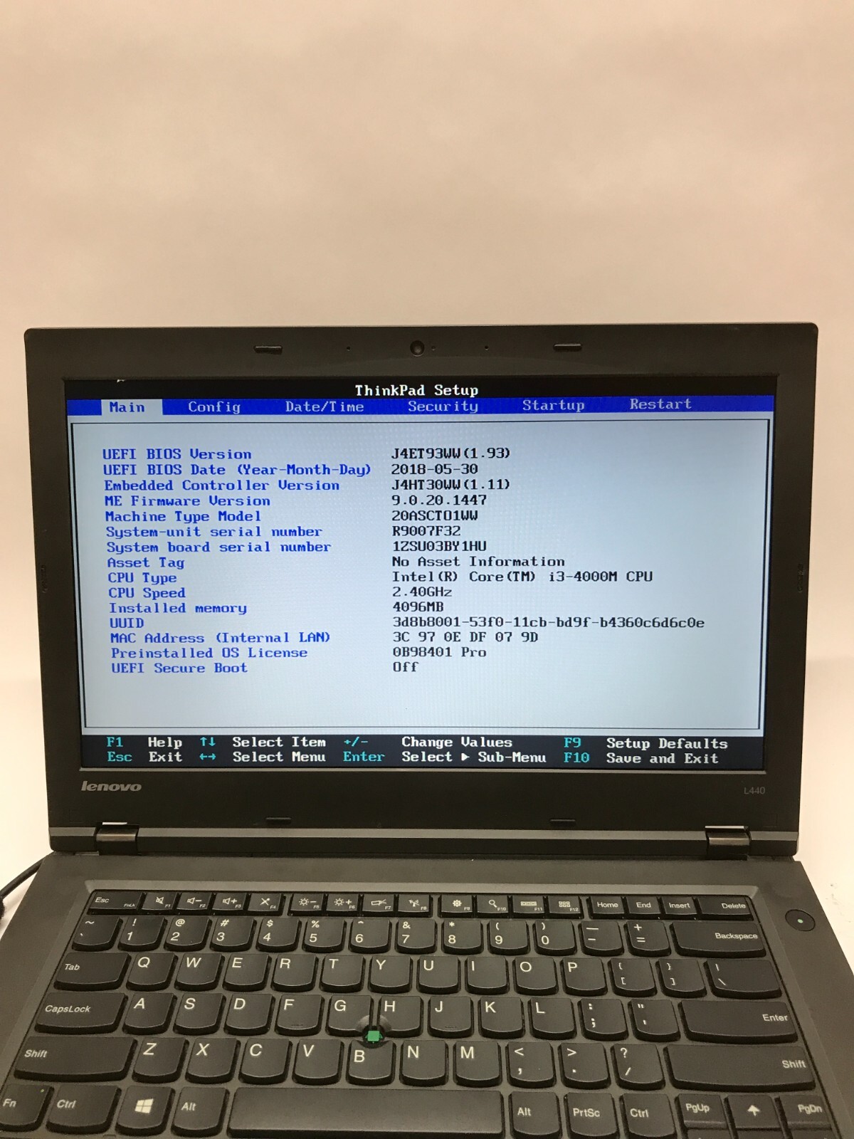 Lenovo ThinkPad L440 14″ Intel Core i3-4000M 4GB RAM NO HDD/OS For Parts!!! – DW