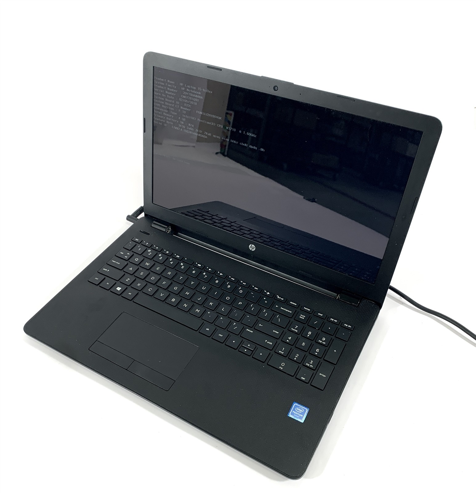 HP Notebook 15 Laptop Intel Pentium N3710 500GB HDD 4GB RAM – No OS