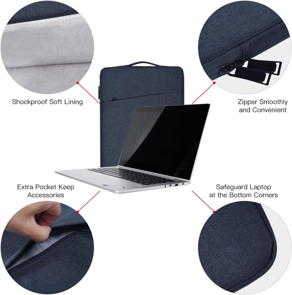 Blue Waterproof Laptop Sleeve Case for Dell Inspiron 17 7000 5000 3000/G3