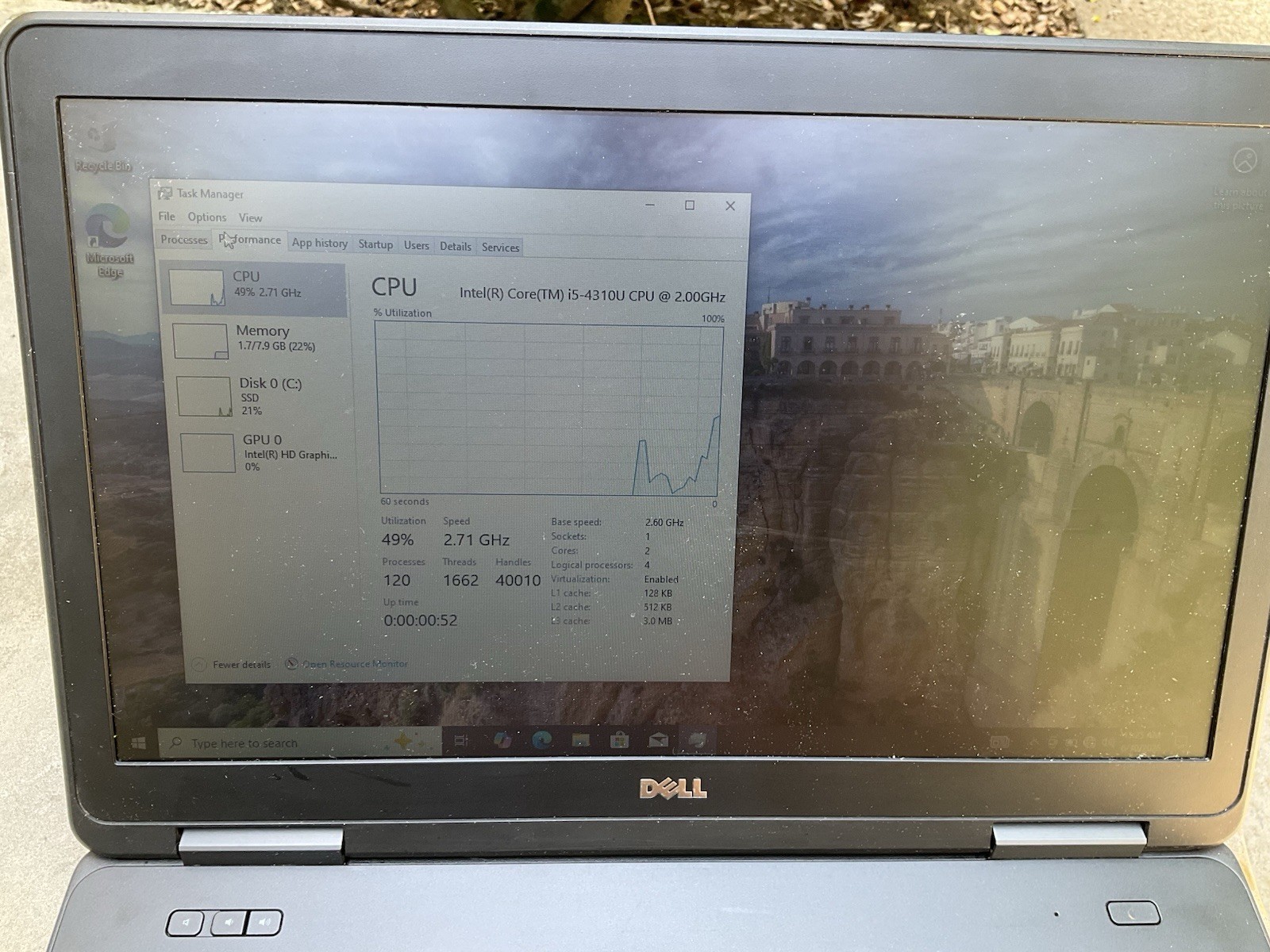 Dell Latitude E5540 Laptop i5-4310U 8GB RAM 128GB SSD Windows 10 Working