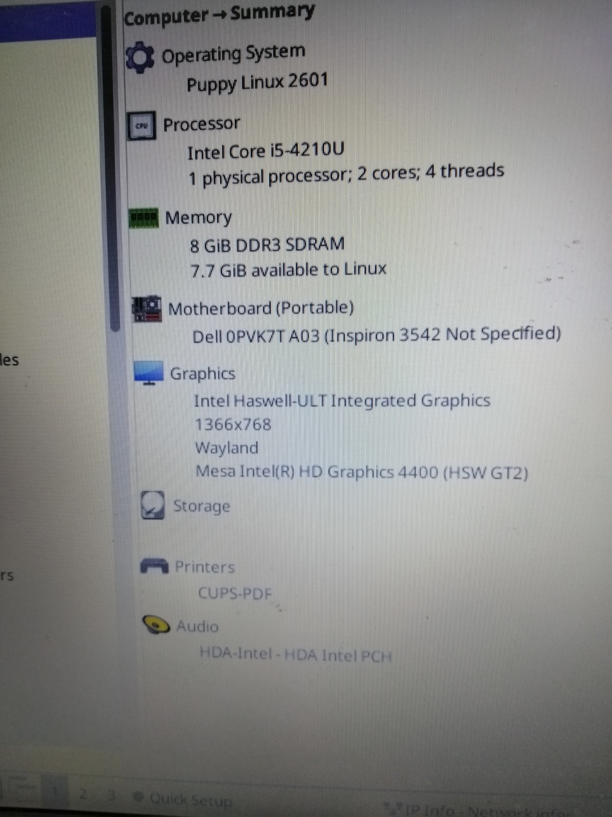 Dell Inspiron 15 33308 – Working Tested Intel I5-4210u CPU, 2gb Ram, 320gb Hd