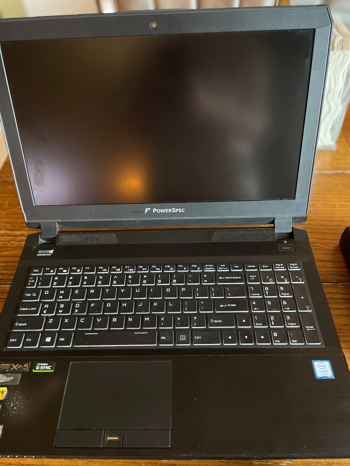 PowerSpec 1510 i7-7700HQ GTX 1070 Gaming Laptop 15.6 in display RGB Keyboard