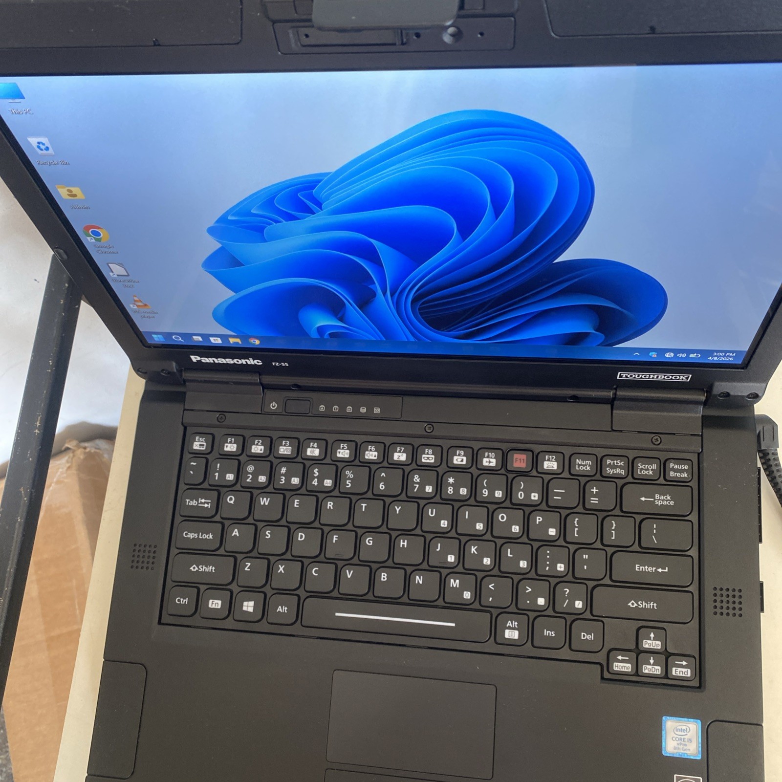Panasonic FZ 55 Toughbook i5-8365U 1.6GHz 4C 8GB 512GB 11P TS Passed Tests Clean