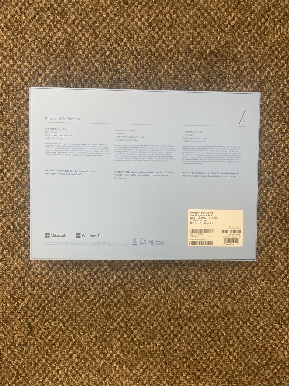 Microsoft Surface Pro Copilot+ PC Touch 13 LCD Snapdragon X Plus 16GB RAM 512GB