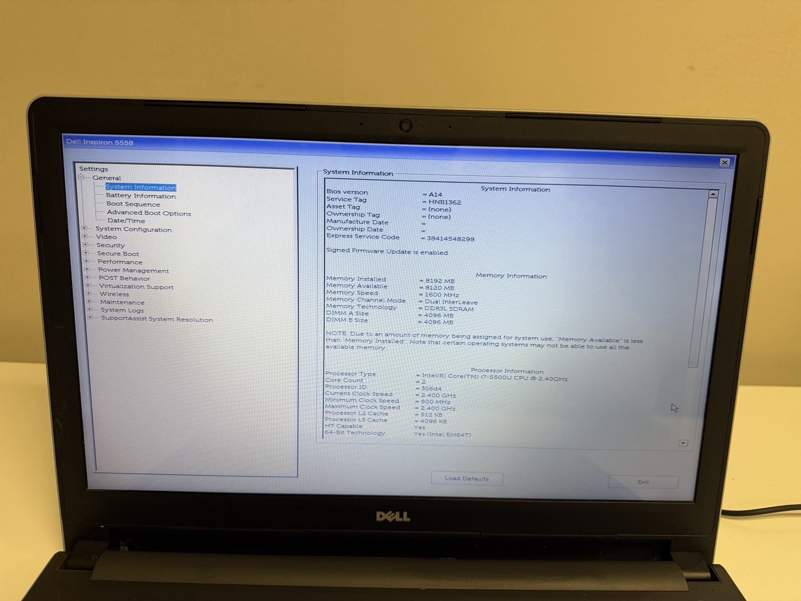 ✅ Dell Inspiron 15 5558 i7-5500U ✅ 8GB RAM ✅ 1TB HDD ✅ Win 11 Home ✅